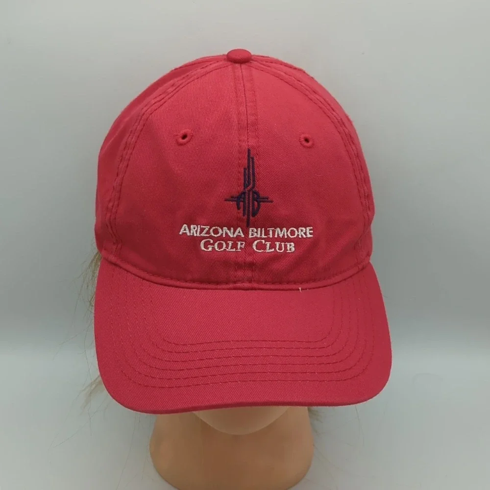 Arizona Biltmore Golf Club Hat Red White Logo Spell Out Adjustable Cap